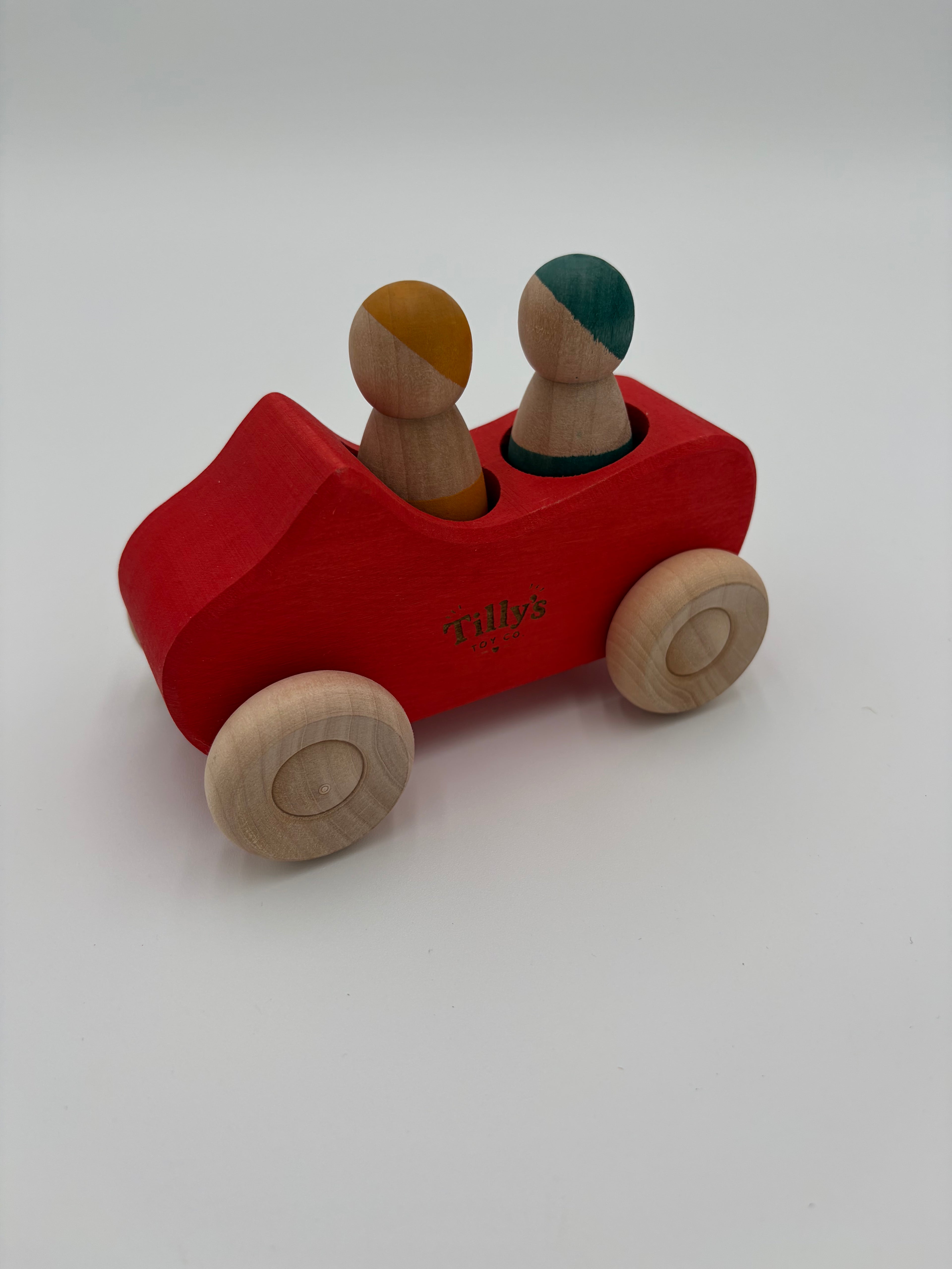 Wooden Cars Set of 7 with 3 People