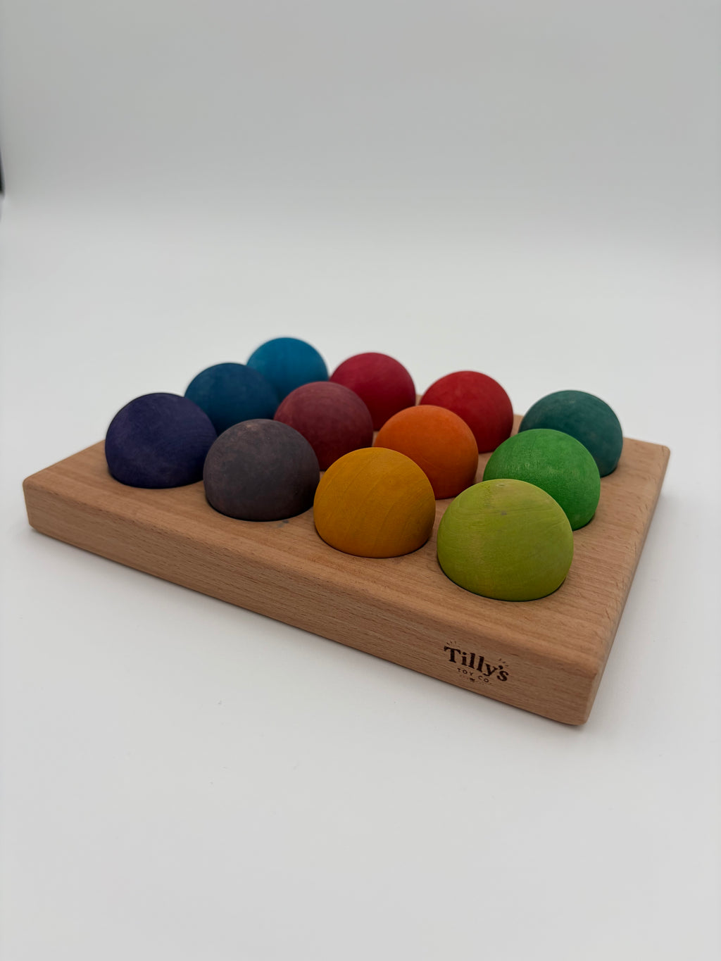 Rainbow Balls with Sorting Tray